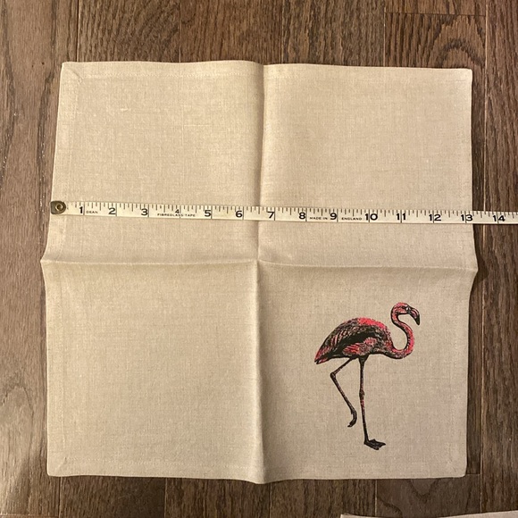 Flamingo Linen Napkins - set of 4 - Picture 2 of 5